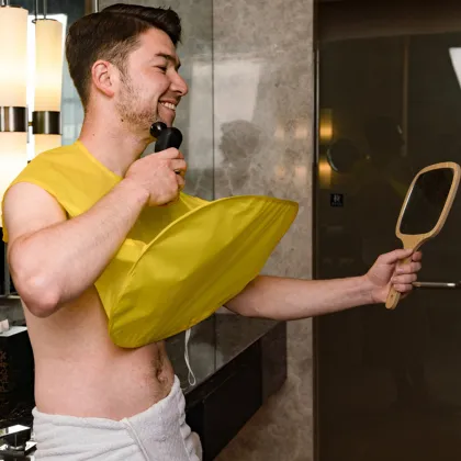 Portable Foldable Beard Shaving Apron: Clean Hair, Face & Men's Beard Trimming Set