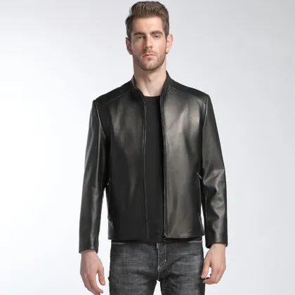 Factory Genuine Men's Sheepskin Real Leather Jacket