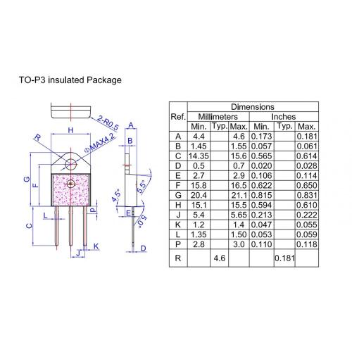 700V BTA41-700B TO-3PA Triac suitable for general purpose AC power switching