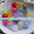 8-20MM Cristal Acrylique Crackle Style Perles Chunky Perles D&#39;entretoise En Vrac Charms