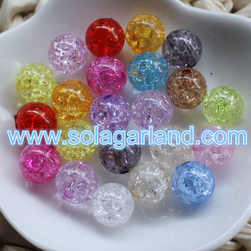 8-20MM Acryic Crystal Crackle Style Chunky Beads Loose Spacer Beads Charms