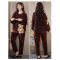 women's autumn and winter plush thick pajamas