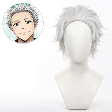 Hajime Umemiya Cosplay Wigs - Short White-Grey for Men | Wind Breaker