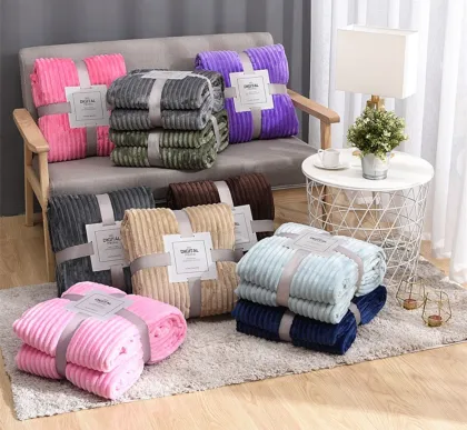 Coral Velvet Solid Color Draw Blanket - Air Conditioning Yoga Gift Throw