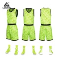 Сублимированный дизайн зеленый камуфляж баскетбольная форма