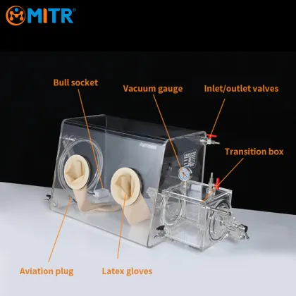 MITR Portable Vacuum Glove Box - Acrylic Laboratory Oxygen-Free Glove Box
