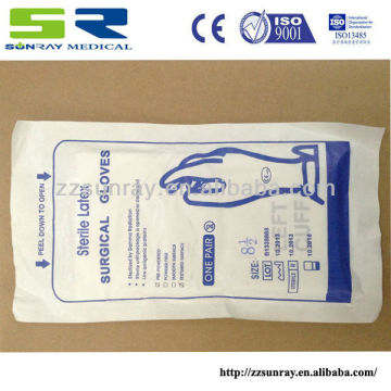 Latex surgical gloves
