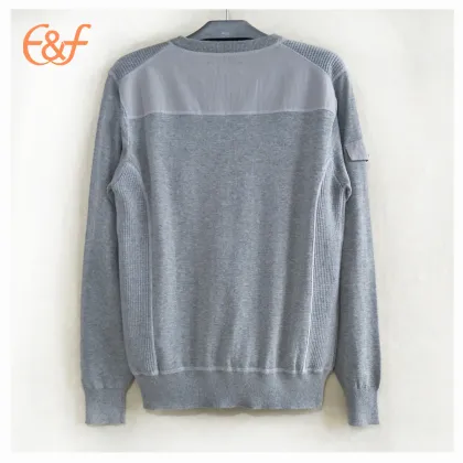 New Fashion Mens Korean Style Grey Sweater