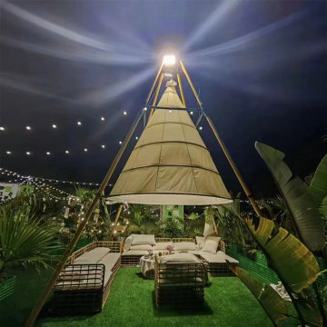 Großhandel im Outdoor -LED -Leuchtstreifen Pyramidenzelt mit schöner Beleuchtung