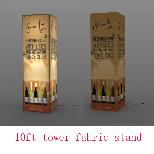 10ft Fabric Tower Exhibition LED Frame Stands