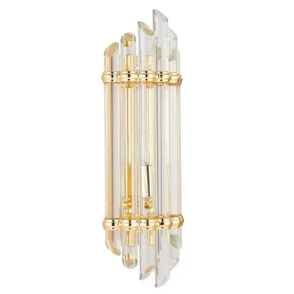 European Antique Gold Crystal Wall Lamp for Hotel Indoor Lighting