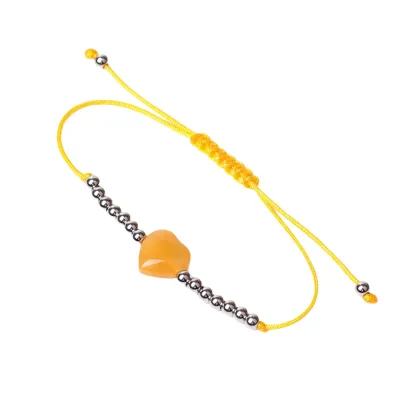 Latest High-Quality Yellow Jade Adjustable Handmade Gemstone Bracelet