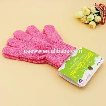 2016 Yhao Manufacturer Customed Promotional thin shower body glove nylon bath glove