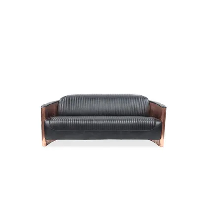 Aviator Aluminium Tomcat 3 Seater Leather Sofa