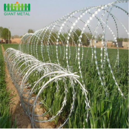 Pagar Keselamatan Galvanized Fencing Razor Barbed Wire Pagar