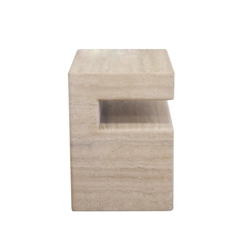 Modern Coffee Table Travertine Square Side Tables