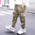 EACHIN Baby Boys Pants Spring Children Sport Camouflage Cargo Pants Elastic Waist Teens Boys Trousers Children Streetwear Pants