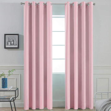 Rèm cửa màu hồng dài 96 inch
