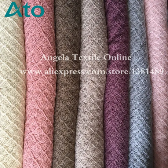 Knit Fabrics Soft Stretchy Plaid Textured Fabrics for Baby photography Backdrops