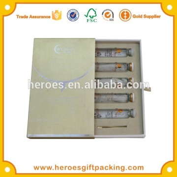 Trade Assurance Luxury Cosmetics Packaging Sliding Gold Paper Hot Stamping Logo Paper Box