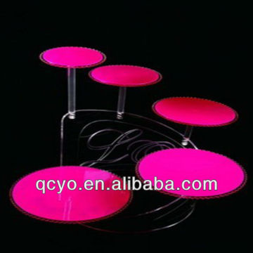 2013 best sell desktop acrylic cake display showcase