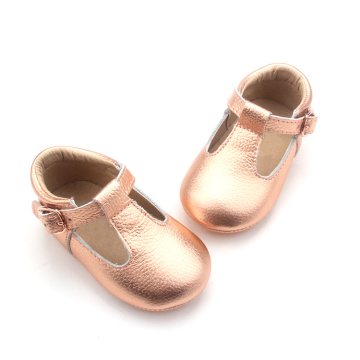 Обувки за рокли гореща продажба истински кожени бебешки обувки
