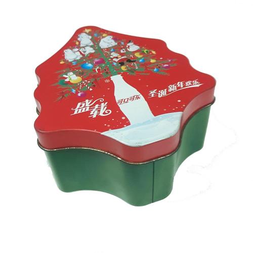 Embalaje de caja de hojalata de navidad de estaño personalizado de fábrica
