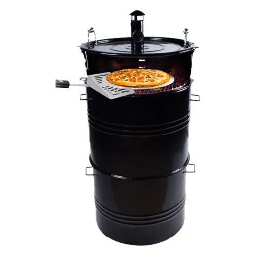 Multifunctional Outdoor BBQ Grill with Offset Smoker - Vertical Barrel and Hot-Sale Design