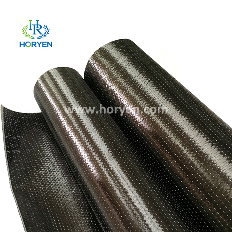 Tissu / tissu en polymère renforcé en fibre de carbone UD pour béton