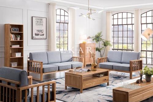 Northern Europe Solid Wood Frame With Seating Cushion Modern Furniture Sofa