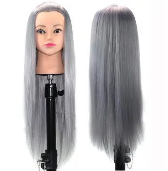 60cm Synthtic hair Practice Hairdressing Training Head Mannequin training head