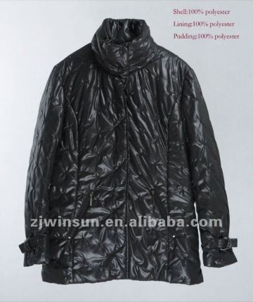 ladies quilted polyester coat