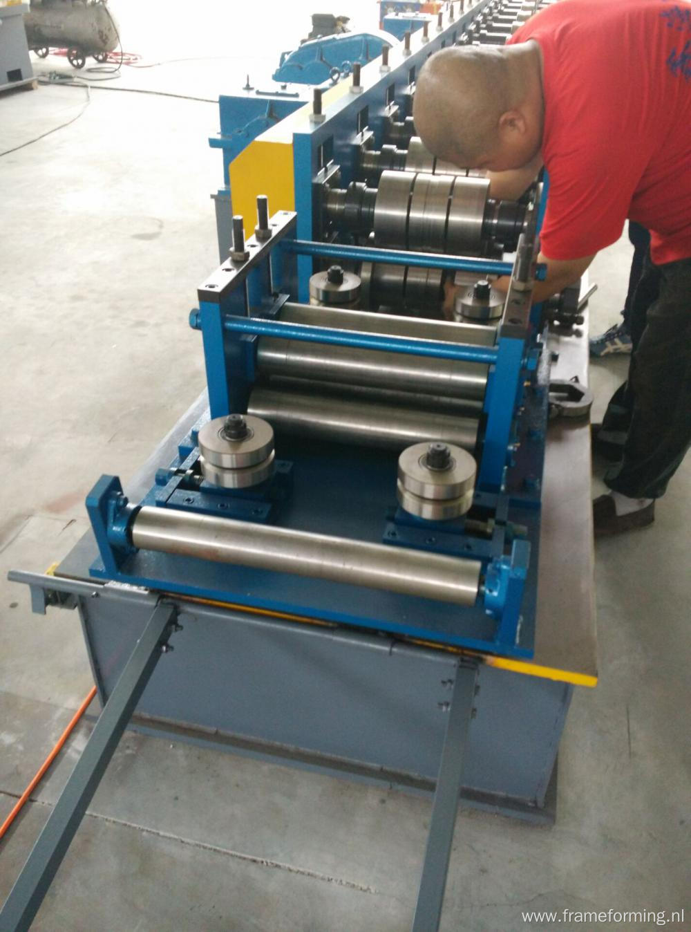 Storage shelf upright pillar making machine