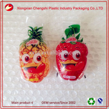 bags shaped fruits China BOPP/PE fruit shape jelly packaging bags plastic bangbang juice bag