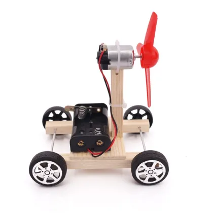 STEM Educational DIY Wooden Assembly Aerodynamics Car Toys