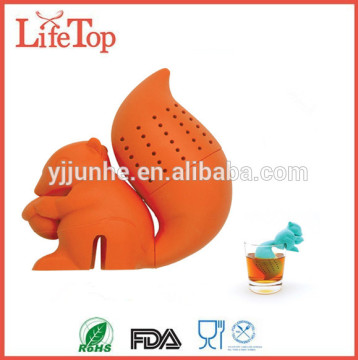 Cute Tea Tools Silicone Squirrel Tea infuser Loose Leaf Tea Strainer