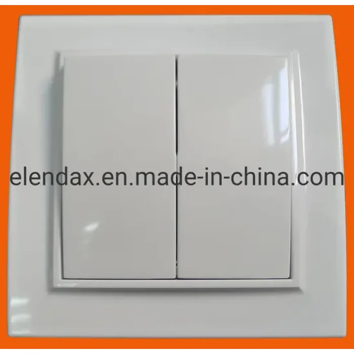 Sakelar Dinding Dua Gang Standar Eropa F8810