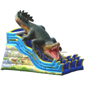 High quality kids inflatable bouncy castle Inflatable Crocodile slide