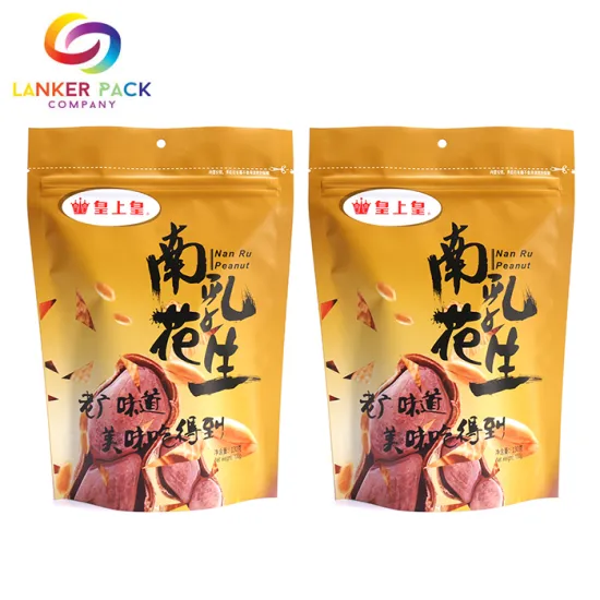 Printed Zip Top Laminated Material Pouch Packaging