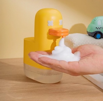 Cute Animal Duck Smart Touchless Foam Soap Dispenser, 350ml, for Bathroom