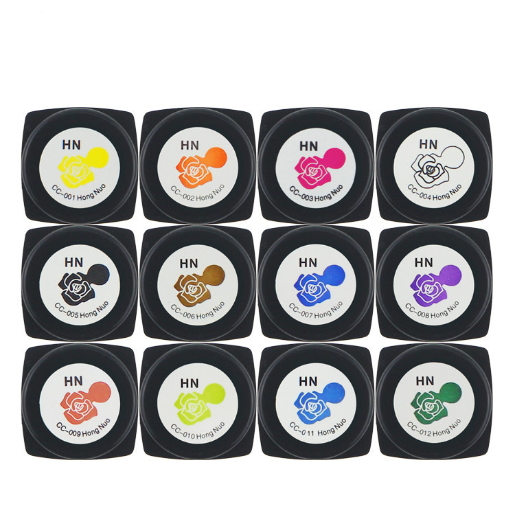 12 Colors Sculpture Nail Gel 3D Carved Plasticine UV Gel Varnish Creative DIY Nail Art Emboss Carving Painting Gel