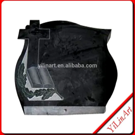 Black Decorative Marble Stone Cheap Headstones With The Cross