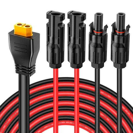 12AWG Solar Charge Cable with XT60 Adapter for Power Station and Solar Generator