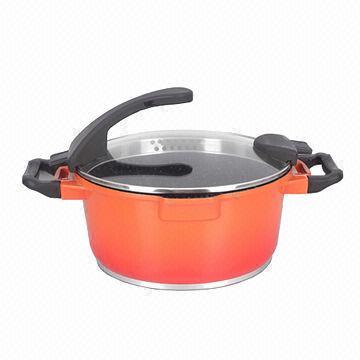 Stock pot with 2mm thickness of body and powerful multifunctional
