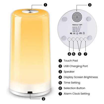 Wake-up Light Sunrise Simulation Alarm Clock