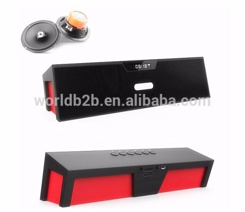 2015 New Design High End Wireless Bluetooth Speaker With Alarm Clock and FM Radio