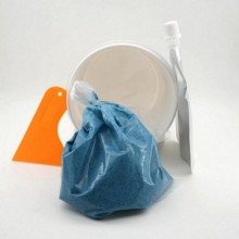 Piso epoxi azul océano