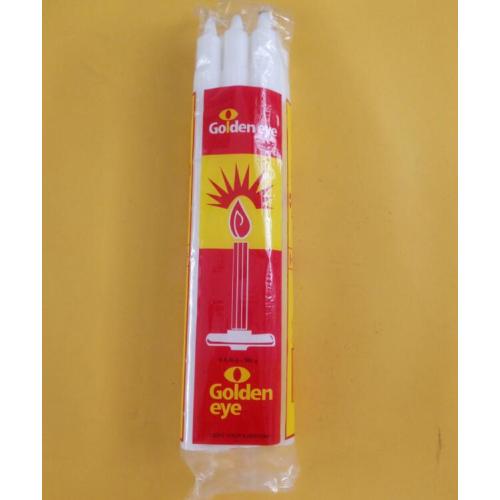 white fluted candle for home use