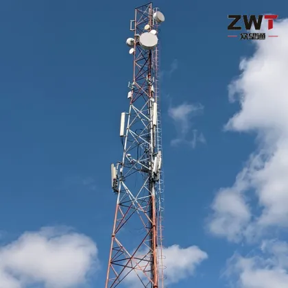 Three Pipe Steel Tower for Communication Networks