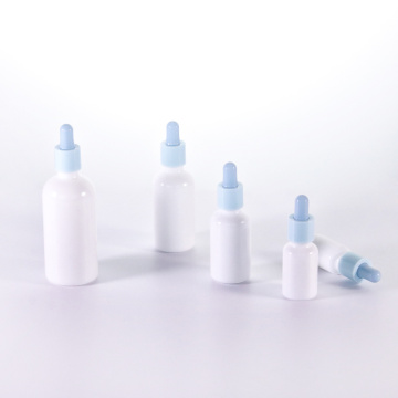 Blue Dropper Opal White Essential Oil Glasss Vial Dropper Bottles